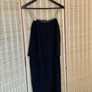 Zara spaghetti strap flowy lace neck jumpsuit